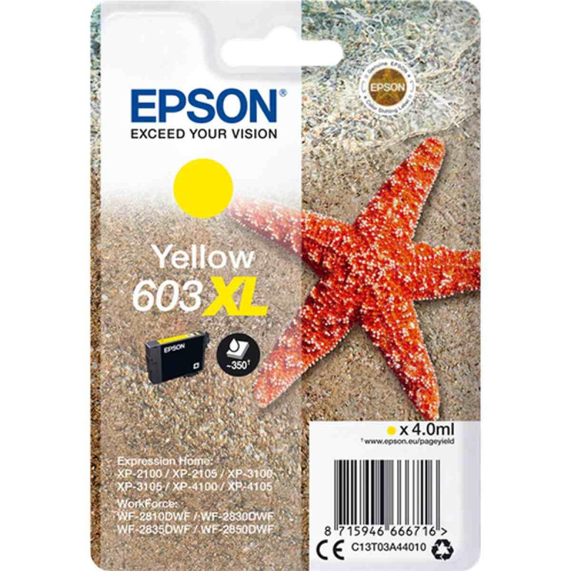 CARTUCCIA ORIGINALE (C13T03A44010, 603XL) EPSON XP2100 | GIALLO