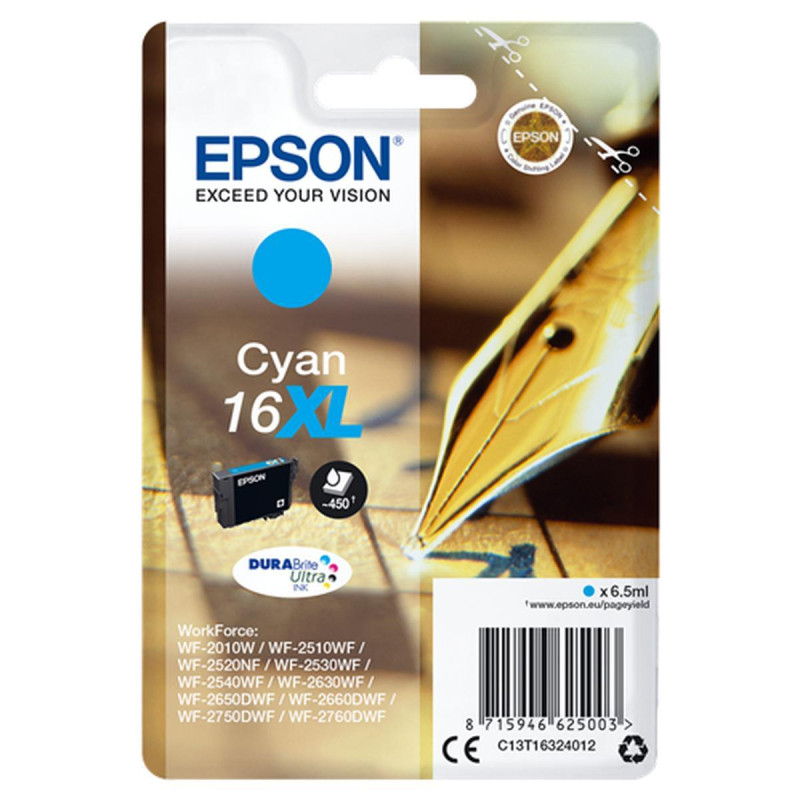 CARTUCCIA ORIGINALE (T1632, 16XL) EPSON WF-2010W | CIANO XL