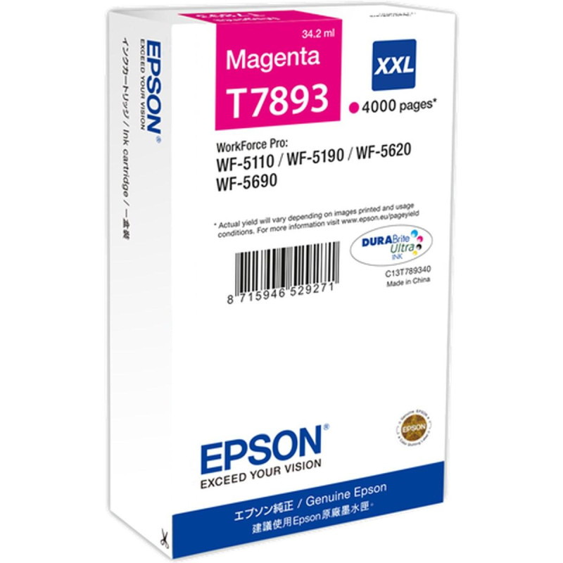 CARTUCCIA ORIGINALE EPSON (T7893) WORKFORCE PRO WF5620DWF | 34ML | MAGENTA
