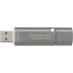 PENDRIVE KINGSTON DT LOCKER + MEMORIA USB G3 8GB - USB 3.0 - 80MB/S IN LETTURA - DA USB A CLOUD - SISTEMA DI CRITTOGRAFIA