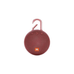 JBL CLIP 3 ALTOPARLANTE BLUETOOTH 4.1 3W - RESISTENZA ALL'ACQUA IPX7 - AUTONOMIA FINO A 10H - GANCIO PER APPENDERE - COLORE ROSS