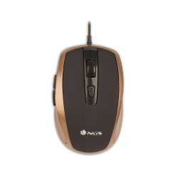 NGS TICK MOUSE USB 1600 DPI - 5 PULSANTI - USO CON LA MANO DESTRA - COLORE ORO / NERO