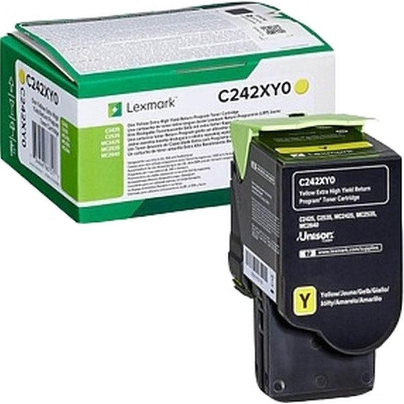 TONER ORIGINALE (C242XY0) LEXMARK C2425DW (3,5K) GIALLO