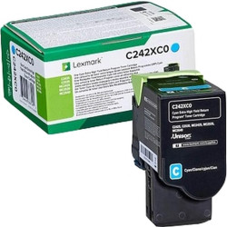 TONER ORIGINALE (C242XC0) LEXMARK C2425DW (3,5K) CIANO