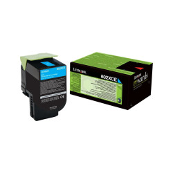TONER ORIGINALE (80C2XC0, 80C2XCE, 802XC) LEXMARK CX510DE (4K) CIANO