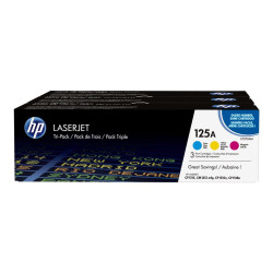 KIT 3 TONER ORIGINALI (CB541A, CB542A, CB543A, 125A) HP CP1215