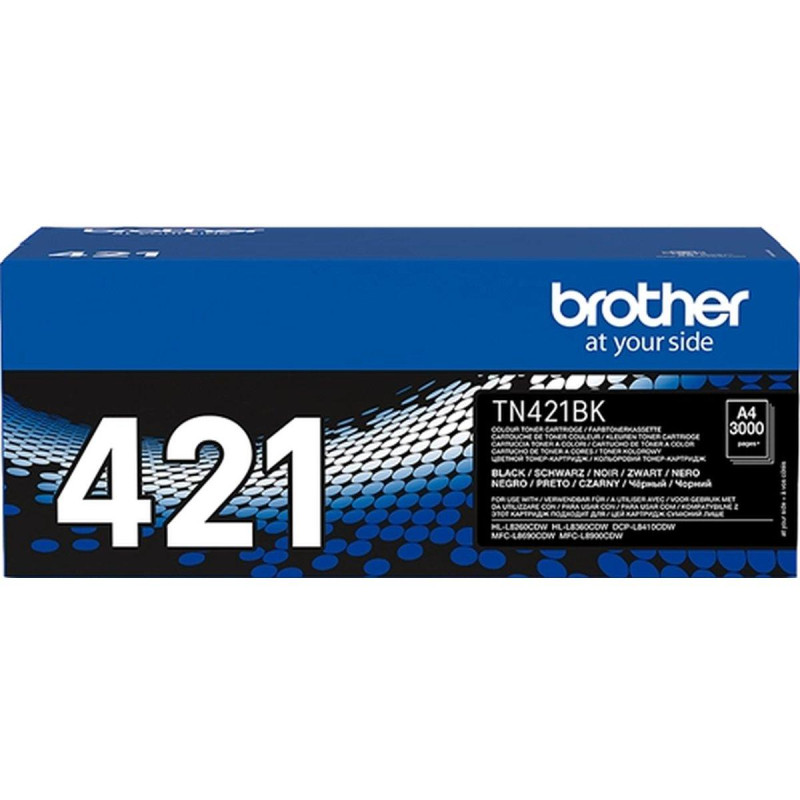 TONER ORIGINALE (TN421BK) PER BROTHER DCP-L8410CDN (3K) NERO