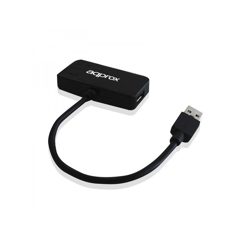 HUB APPROX 4 PORTE - 3 PORTE USB 2.0 - 1 PORTE USB 3.0