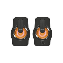 TRUST GEMI ALTOPARLANTI USB 2.0 DA 12 W - ILLUMINAZIONE RGB - CONTROLLO DEL VOLUME - CAVO DA 1,40 M - COLORE NERO