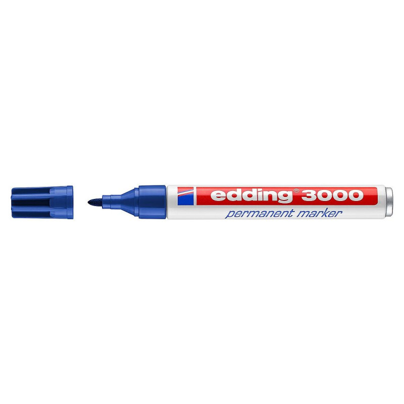 PENNARELLO INDELEBILE EDDING 3000 - PUNTA TONDA DA 1,5 MM - CORSA DA 1,5 MM A 3,0 MM - RICARICABILE - ASCIUGATURA ISTANTANEA - C