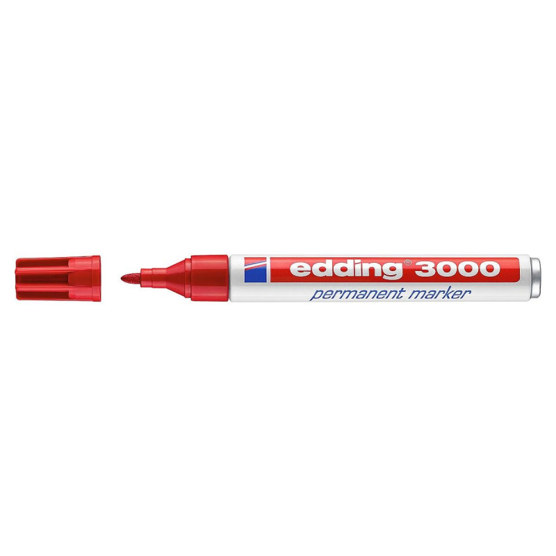 PENNARELLO INDELEBILE EDDING 3000 - PUNTA TONDA DA 1,5 MM - CORSA DA 1,5 MM A 3,0 MM - RICARICABILE - ASCIUGATURA ISTANTANEA - C