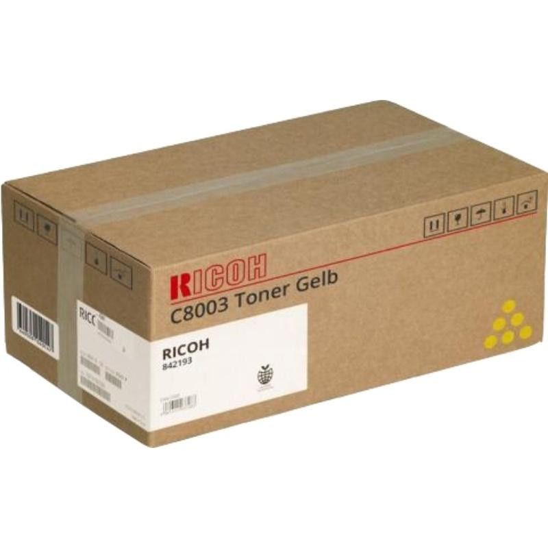 TONER ORIGINALE (842193, C8003Y) RICOH AFICIO MP C6503 SP (27K) GIALLO