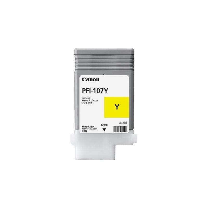 CARTUCCIA PLOTTER ORIGINALE (PFI-107Y, 6708B001) CANON IPF670 (130ML) GIALLO
