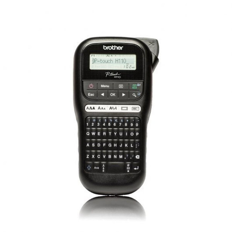 STAMPANTE ELETTRONICA PORTATILE PER ETICHETTE BROTHER PT-H110 - SCHERMO LCD - 253 SIMBOLI - VELOCITÀ 20 MM - COLORE NERO