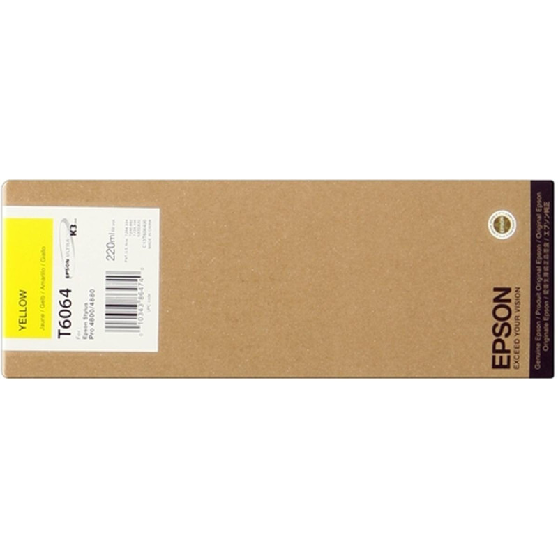 CARTUCCIA ORIGINALE (C13T606400, T6064) EPSON STYLUS PRO 4800 (220ML) GIALLO
