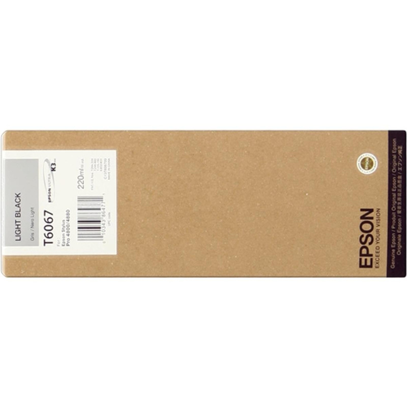 CARTUCCIA ORIGINALE (C13T606700, T6067) EPSON STYLUS PRO 4800 (220ML) NERO LIGHT