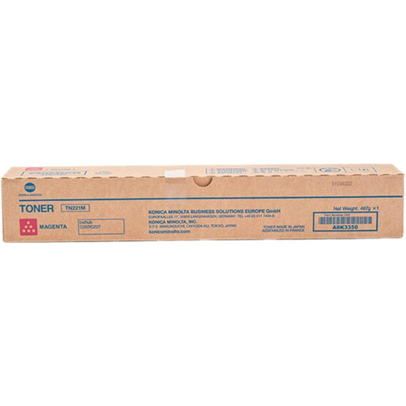 TONER ORIGINALE (A8K3350, TN221M) MINOLTA BIZHUB C227 (21K) MAGENTA