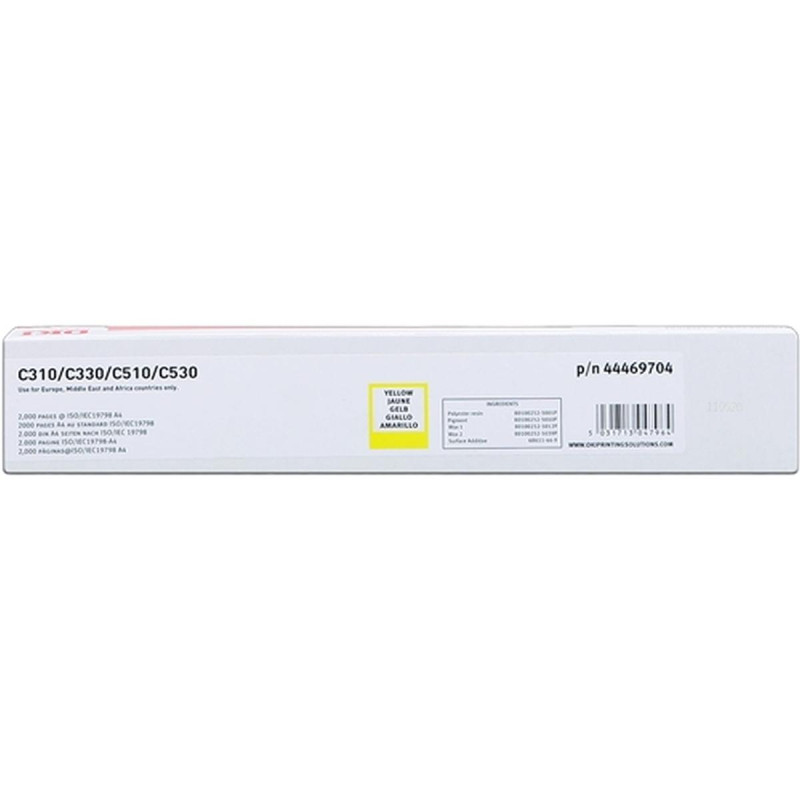TONER ORIGINALE (44469704) OKI C300DN, C310DN (2K) GIALLO