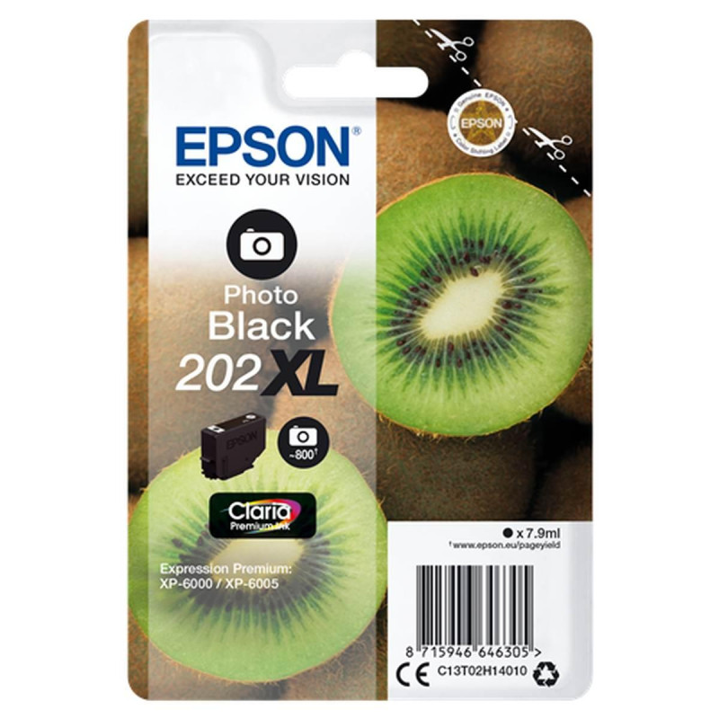 CARTUCCIA ORIGINALE (202XL, C13T02H14010) EPSON XP6000 (7,9ML) NERO FOTO XL