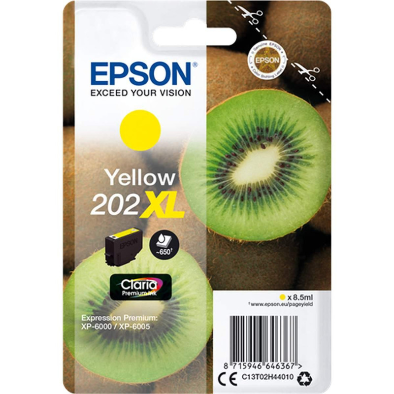 CARTUCCIA ORIGINALE (202XL, C13T02H44010) EPSON XP6000 (650PAG) GIALLO XL