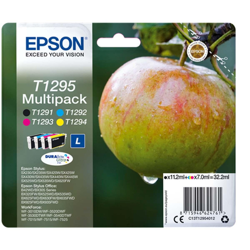 MULTIPACK ORIGINALE (T1295) EPSON STYLUS SX420W (4 CARTUCCE)