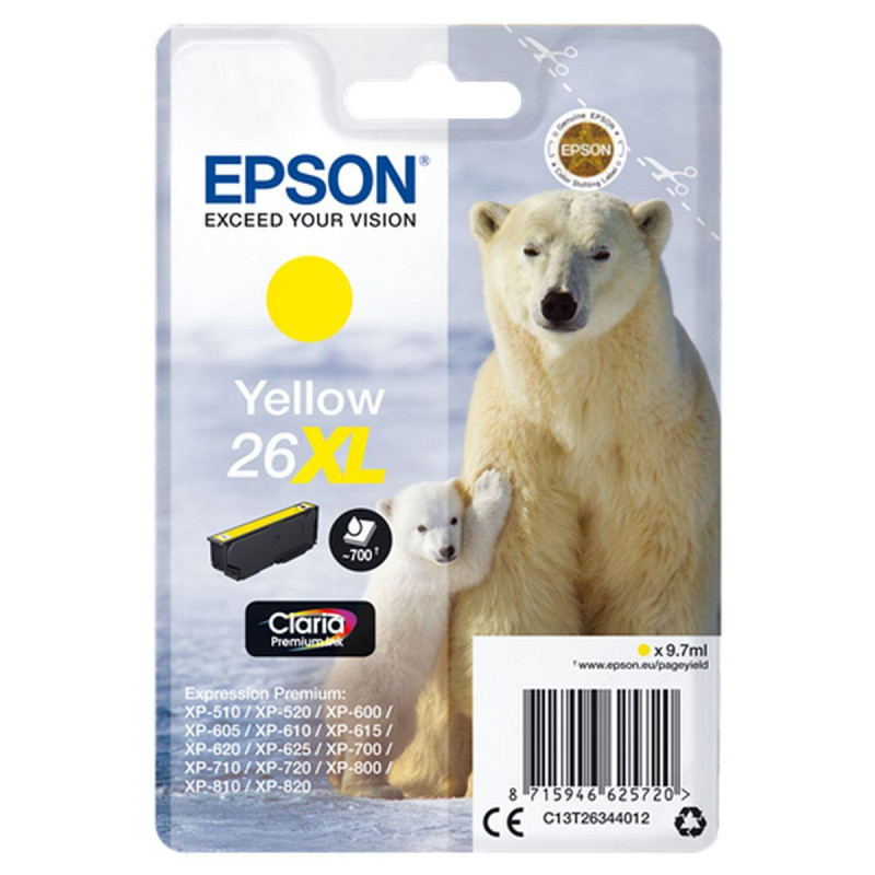 CARTUCCIA ORIGINALE (T2634,26XL) EPSON XP600 (400PAG) GIALLO XL