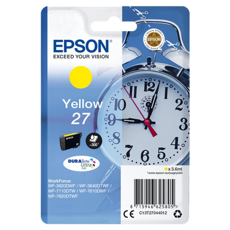 CARTUCCIA ORIGINALE (T2704, 27) EPSON WF3620DWF (300PAG) GIALLO
