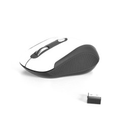 MOUSE USB WIRELESS NGS HAZE 1600DPI - 3 PULSANTI - USO AMBIDESTRO - COLORE BIANCO/NERO