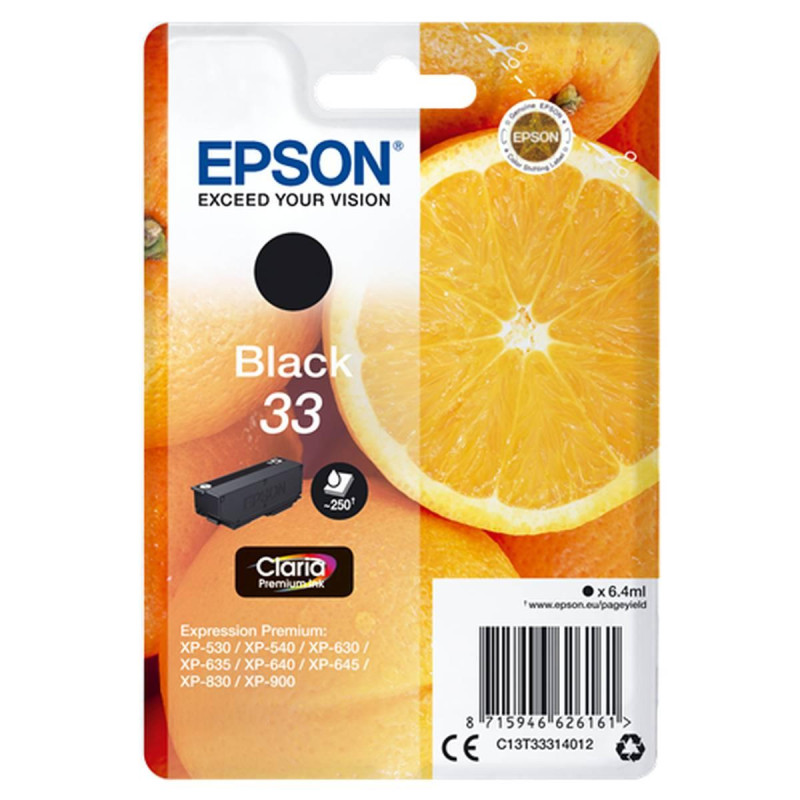CARTUCCIA ORIGINALE (T3331, 33) EPSON XP530 (250PAG) NERO