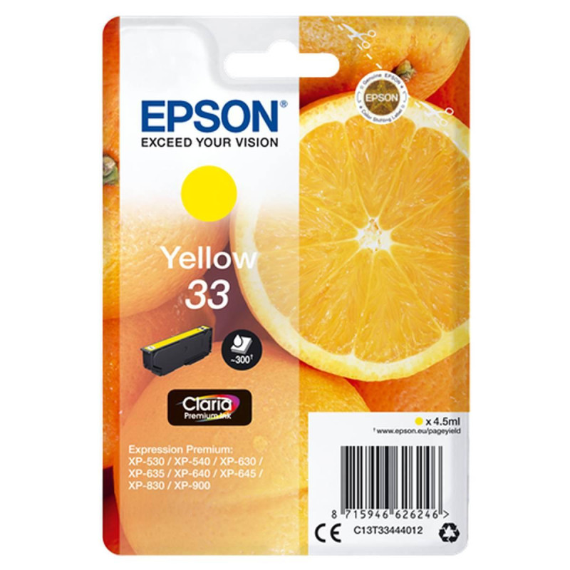 CARTUCCIA ORIGINALE (T3344, 33) EPSON XP530 (300PAG) GIALLO