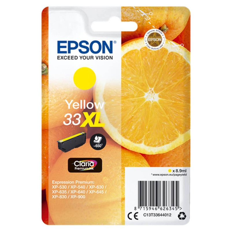 CARTUCCIA ORIGINALE (T3364, 33XL) EPSON XP530 (650PAG) GIALLO XL