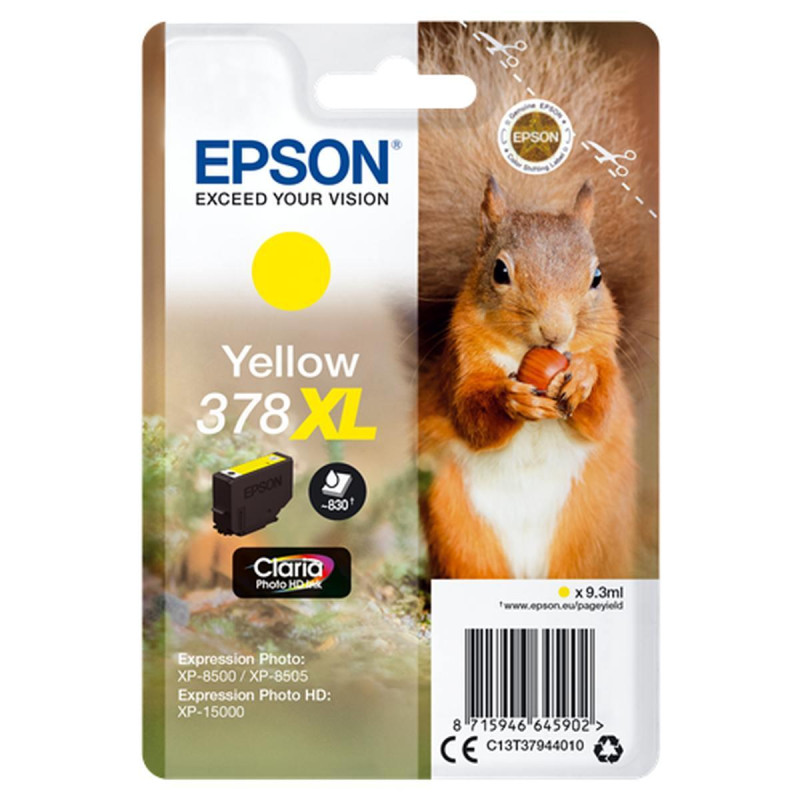 CARTUCCIA ORIGINALE (T3794, 378XL) EPSON STYLUS XP8500 (830PAG) GIALLO XL