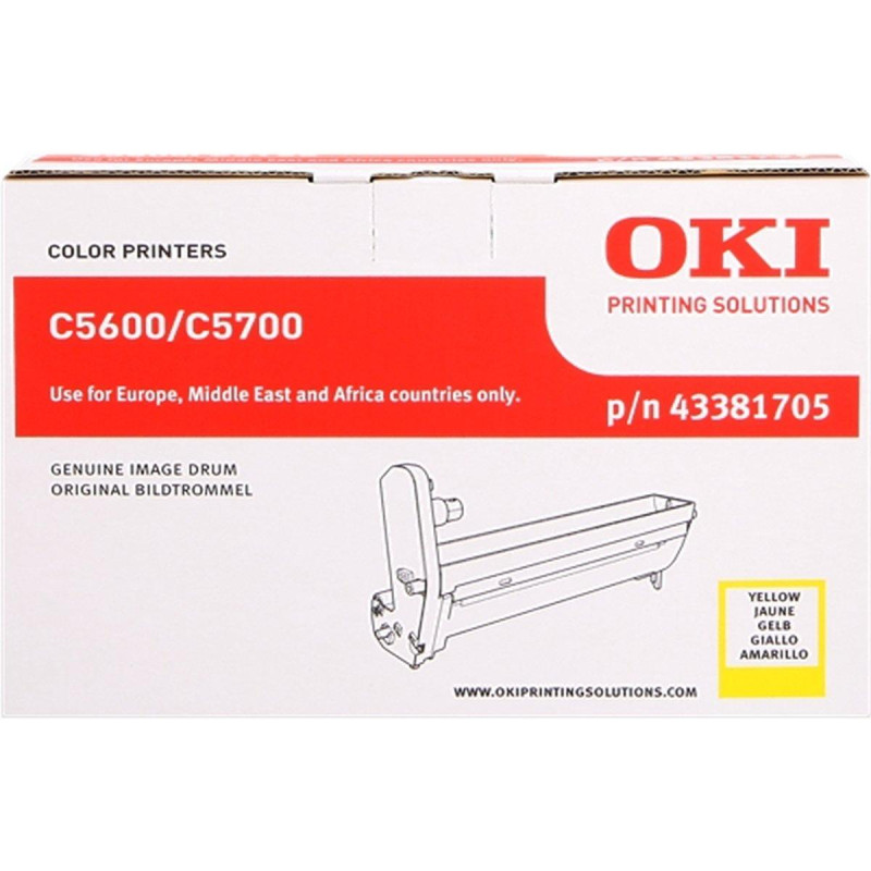 UNITÀ TAMBURO ORIGINALE (43381705) OKI C5600, C5700N (20K) GIALLO