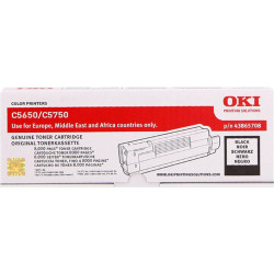 TONER ORIGINALE (43865708) OKI C5650N, C5750N (8K) NERO