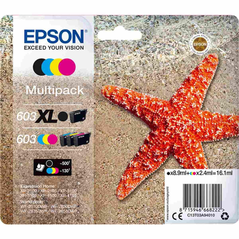 MULTIPACK CARTUCCE ORIGINALI (C13T03A94010, 603XL/603) EPSON XP2100