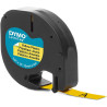 NASTRO ORIGINALE PLASTICA NERO SU GIALLO (S0721620, 91202) (12 MM X 4 M) DYMO LETRATAG