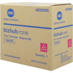 TONER ORIGINALE (A0X5355, TNP51M) MINOLTA BIZHUB C3110 (5K) MAGENTA