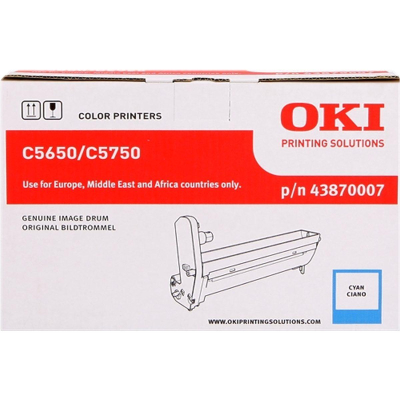 UNITÀ TAMBURO ORIGINALE (43870007) OKI C5650N, C5750N (20K) CIANO