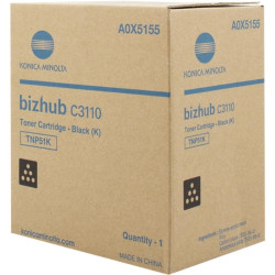 TONER ORIGINALE (A0X5155, TNP51K) MINOLTA BIZHUB C3110 (5K) NERO