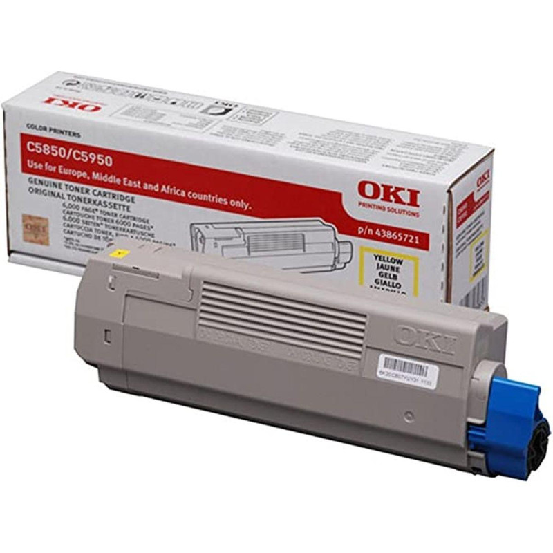 TONER ORIGINALE (43865721) OKI C5850, C5950N (6K) GIALLO