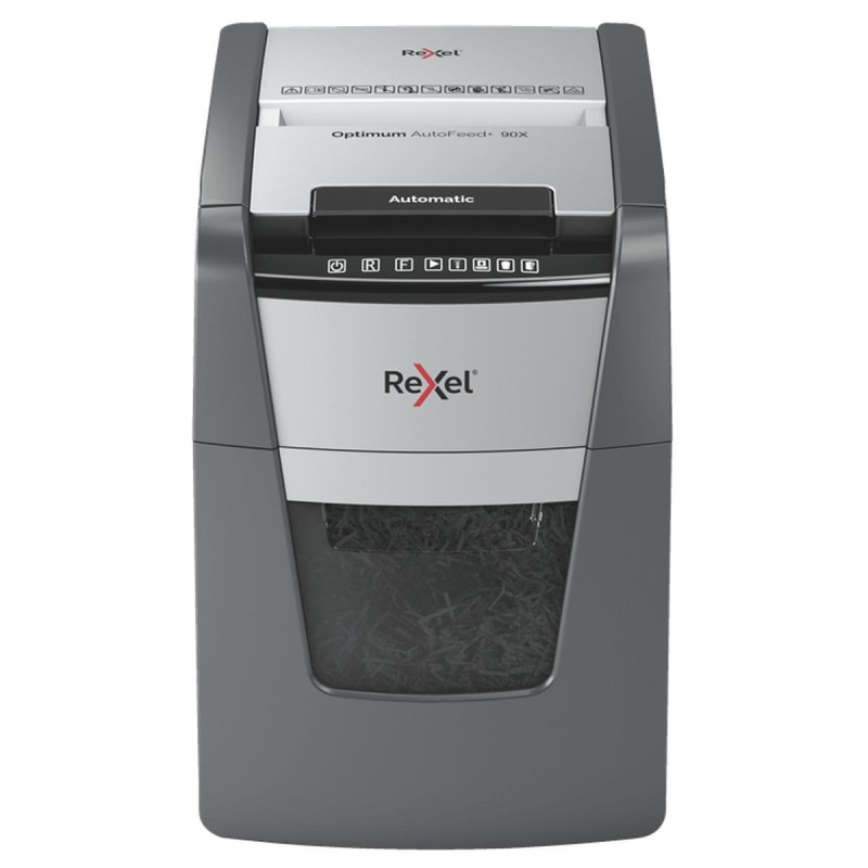 REXEL OPTIMUM AUTOFEED 90X DISTRUGGI DOCUMENTI CON TAGLIO AUTOMATICO DELLE PARTICELLE - 35L - ALIMENTAZIONE AUTOMATICA DA 90 FOG
