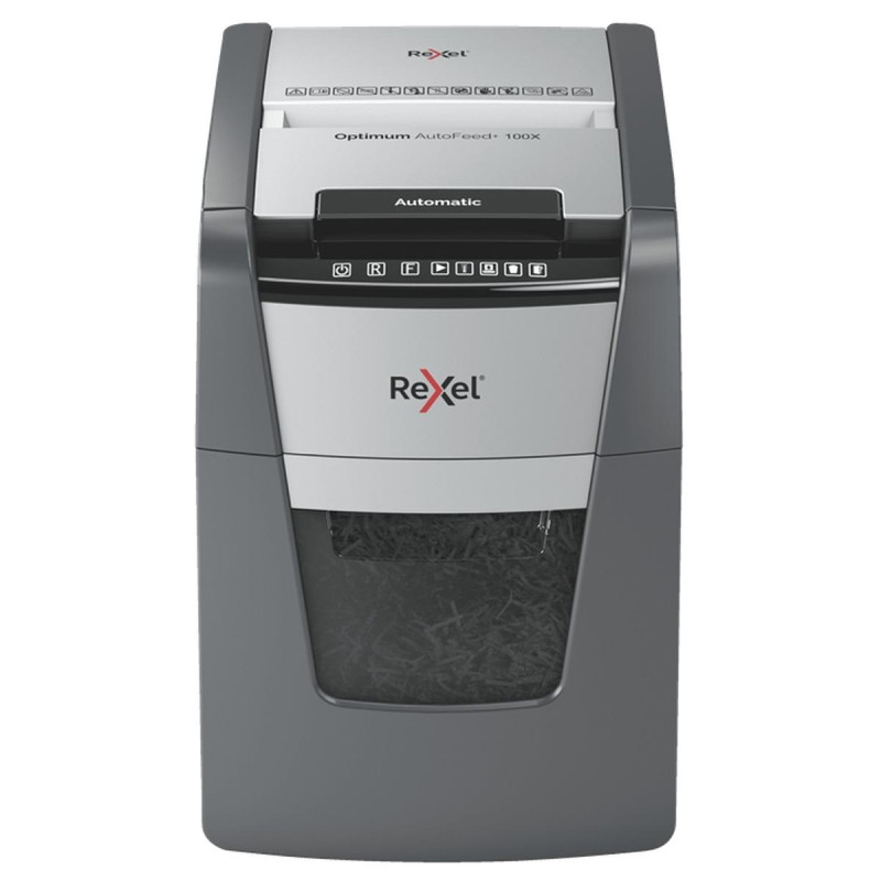 REXEL OPTIMUM AUTOFEED 100X DISTRUGGI DOCUMENTI CON TAGLIO AUTOMATICO DELLE PARTICELLE - 34L - ALIMENTAZIONE AUTOMATICA DA 100 F