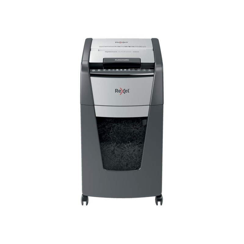REXEL OPTIMUM AUTOFEED 300X DISTRUGGI DOCUMENTI CON TAGLIO AUTOMATICO DELLE PARTICELLE - 34L - ALIMENTAZIONE AUTOMATICA DA 300 F