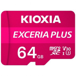 SCHEDA DI MEMORIA KIOXIA EXCERIA PLUS MICRO SDXC CARD 64 GB UHS-I U3 V30 A1 CLASSE 10 CON ADATTATORE