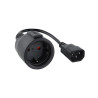 CAVO ADATTATORE NANOCABLE PER UPS C14 MASCHIO A CEE7 FEMMINA 16A 0,25 M - COLORE NERO