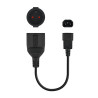 CAVO ADATTATORE NANOCABLE PER UPS C14 MASCHIO A CEE7 FEMMINA 16A 0,25 M - COLORE NERO