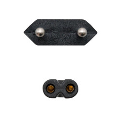 CAVO ALIMENTAZIONE NANOCABLE FORM 8 CEE7/16 MASCHIO A C7 FEMMINA 1,50M - COLORE NERO