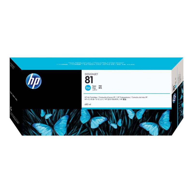 CARTUCCIA PLOTTER ORIGINALE (C4931A, 81) HP DESIGNJET 5000 (680ML) CIANO