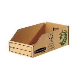 FELLOWES BANKERS BOX EARTH VASSOIO DI CARTONE DA 147 MM - MONTAGGIO MANUALE - CARTONE RICICLATO CERTIFICATO FSC - COLORE MARRONE