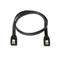 CAVO AISENS SATA III DATA 6G CON ANCORAGGI - 0.5M PER HARD DRIVE SATA I - II - III SSD - COLORE NERO